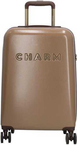 Charm London Capetown Koffer - Trolley - Handbagage - 55 cm - ABS - TSA Slot - Taupe