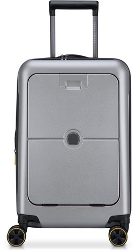 Delsey Turenne 2.0 - 55 cm Handbagage Koffer met Voorvak - Zilver