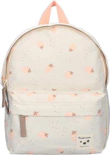 Kidzroom Paris Picture This Rugzak Meisje - Rugtas Kind - Beige - Aardbei - 5.7L
