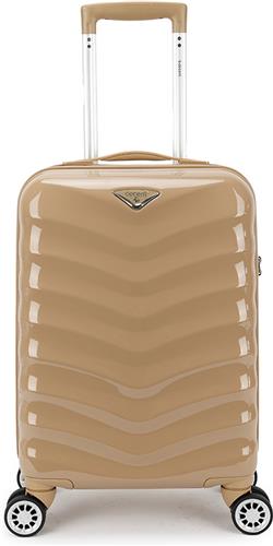 Decent Handbagage koffer / Trolley / Reiskoffer - 55 x 35 x 20 cm - ExclusivoOne - Beige