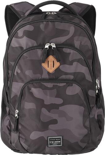 travelite Vrije tijd rugzak Rugzak met laptopvak Basic Melange Backpack 22L Camouflage Grijs