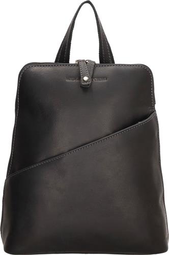 Hide & Stitches Japura Rugzak - 100% Leder - Zwart - 100% Leer