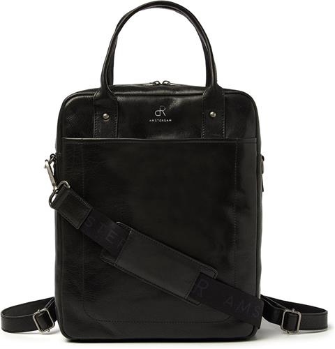 Zakelijke werktas dR Amsterdam | Werktas heren | Werktas dames | Laptoptas heren | Rugtas | Leren rugtas | Leren rugzak | Rugtas leer dames | Leren rugtas heren | Milan - 283757 Black