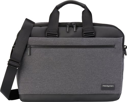 Hedgren Schoudertas Handtas met laptopvak Byte 2 Compartement Briefcase 15,6'' RFID Stylish Grey Grijs