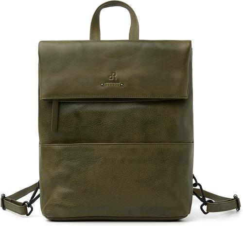 Rugtas van dR Amsterdam | Rugtas leer dames | Leren tas | Leren rugzak | Leren rugzak dames | Rugzak leer | Leren rugzakje dames | Leren rugtas heren | Leren rugzak heren | Leren rugzak laptop | Tampa - 933693 Olive