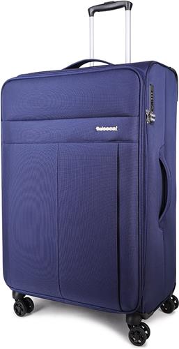 Decent D-Upright Large Koffer - 76 cm Expandable - TSA slot - Donkerblauw