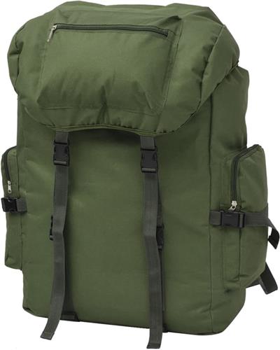 vidaXL - Rugzak - legerstijl - 65 - L - groen