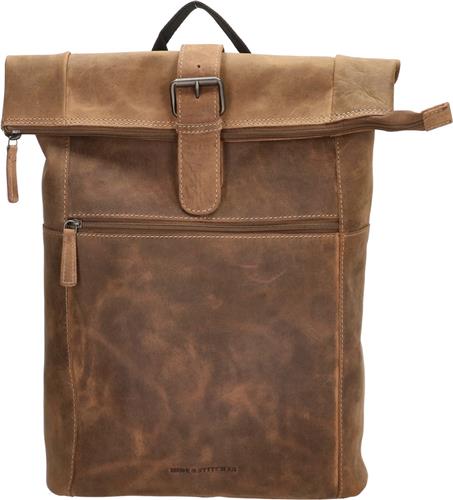 Hide & Stitches Idaho Rugzak 15,6 inch (34.5x19.4 cm) - Bruin - 100% Leer