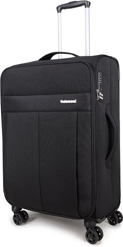 Decent D-Upright Medium Koffer - 66 cm Expandable - TSA slot - Zwart