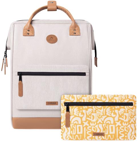 CABAIA vrije tijd rugzak rugzak met laptopvak Adventurer Melanged Backpack 23L Arequipa beige