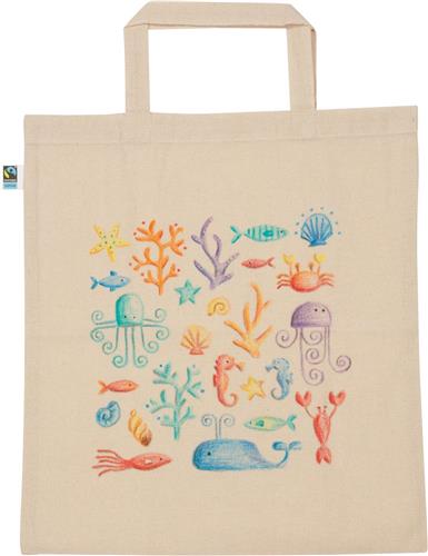 Draagtas: KATOEN FAIRTRADE 38x42cm, om zelf te beschilderen, 3+