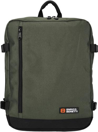 Enrico Benetti Amsterdam Underseater / Cabin Rugzak - 17 inch laptop, 24L - 54687 - Olijf