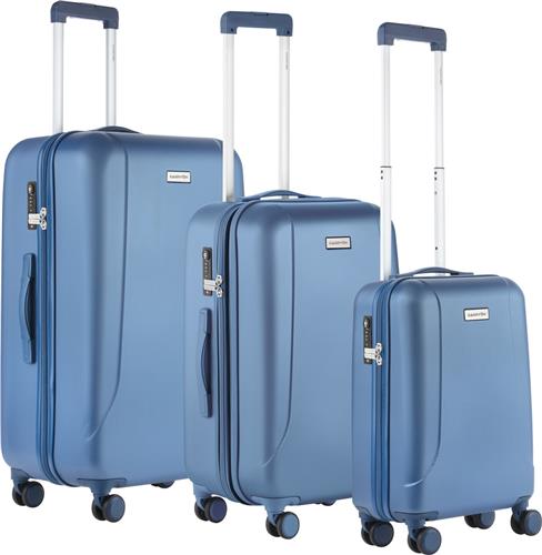 CarryOn Skyhopper Kofferset 3dlg  Trolleyset met TSA-slot en Dubbele wielen - Blauw