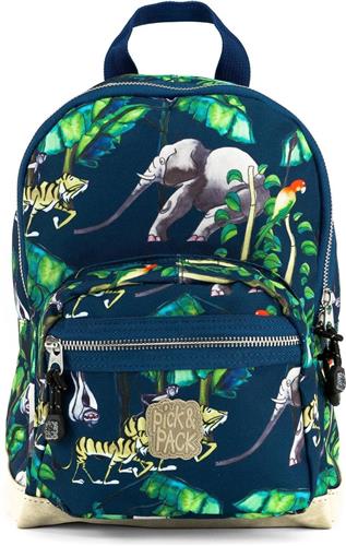 Pick & Pack Vrolijke Jungle - Rugzak - Donkerblauw - Maat S