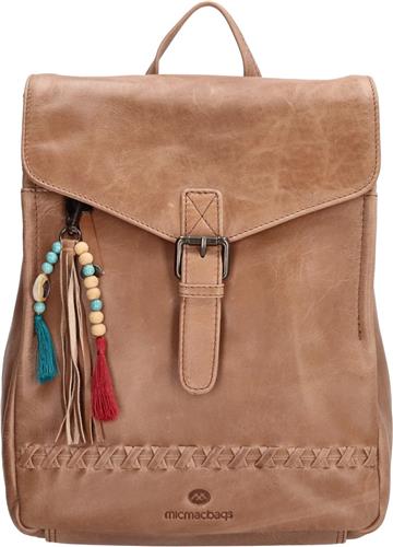 Micmacbags Friendship Rugzak - 100% Leder - Rugtas - Ook te dragen als Schoudertas - Zand - 100% Leer