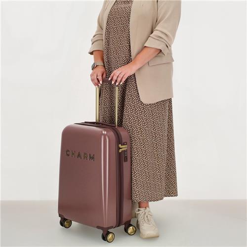 Charm London Capetown Koffer - Trolley - Handbagage - 55 cm - ABS - TSA Slot - Bordeaux rood