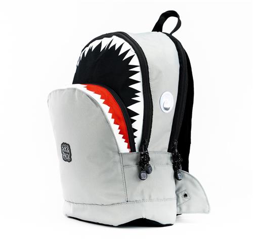 Pick & Pack Shark Shape Backpack M / Grey