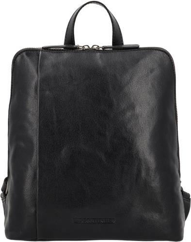 Hide & Stitches Westland Rugzak - Medium - Prachtige kwaliteit Rugtas - Zwart - 100% Leer