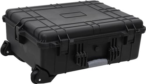 vidaXL - Flightcase - op - wieltjes - 63x50x23 - cm - PP - zwart