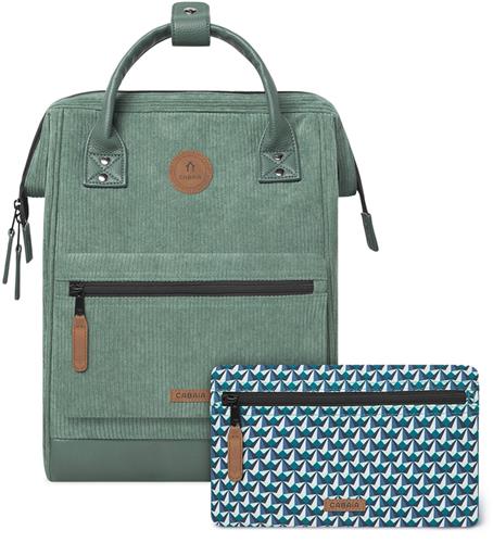 CABAIA vrije tijd rugzak rugzak met laptopvak Adventurer Recycled Velvet Backpack 18L Niagara donkergroen