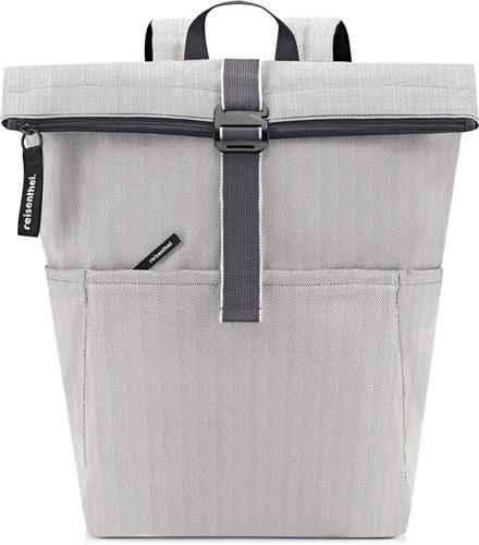 Reisenthel Rolltop Backpack Rugzak - 15,6 Inch laptop - 22L - Herringbone Grey Lichtgrijs