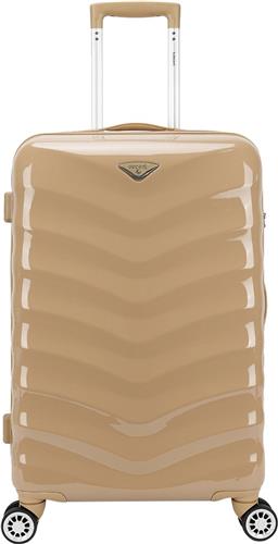 Decent Harde koffer / Trolley / Reiskoffer - 67 cm (Medium) - ExclusivoOne - Beige