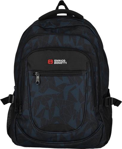 Enrico Benetti Santa Cruz Rugzak - 33 liter, 17,3" laptopvak - 62038 - Zwart/Donkerblauw