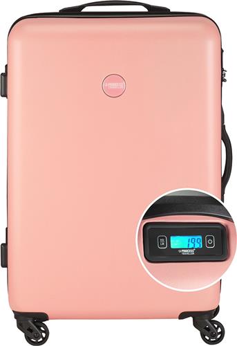 Princess Traveller PT01 Scale - Reiskoffer met geintegreerde weegschaal - Peony Pink - M - 66cm