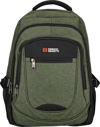 Enrico Benetti Hamburg Laptop Rugzak - 17" Laptop, 35,5 liter - 62125 - Olijf