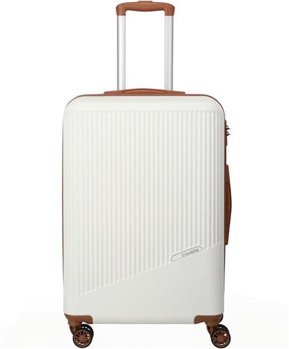 Travelite Bali 4 Wiel Trolley M 67 cm White / Cognac