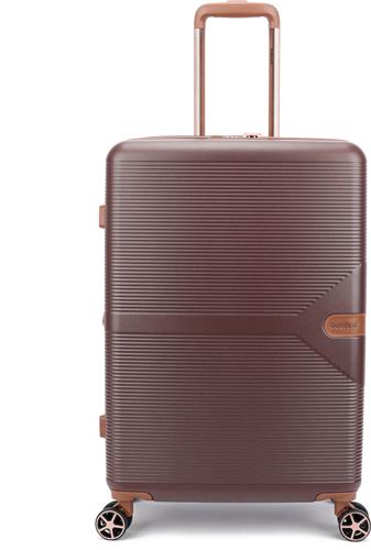 Decent Stella Middelgrote Koffer - 67 cm - 78/93 Liter - Expandable - TSA Slot - Bruin