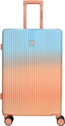 Enrico Benetti Harde koffer / Trolley / Reiskoffer - 65 cm (Medium) - Havana - Zalm Splash