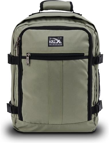 CabinMax Metz Reistas  Handbagage 24L Wizz Air  Rugzak Transavia - Schooltas - 40x30x20 cm  Compact Backpack  Lichtgewicht  Bodo Groen