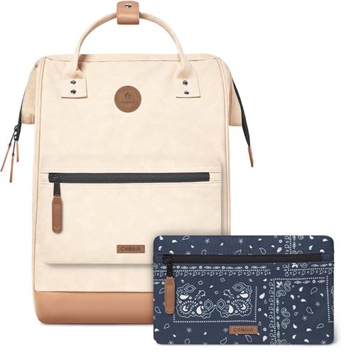 CABAIA vrije tijd rugzak rugzak met laptopvak Adventurer Vegan Nubuck Backpack 18L Andenne beige