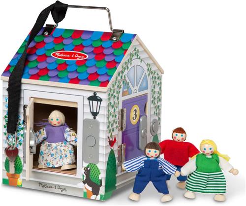 Melissa & Doug Houten Deurbel Speelhuisje met Po