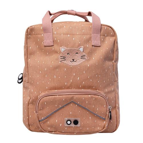 Trixie Rugzak - Mrs. Cat - Schooltas Waterafstotend - Boekentas voor Kind - Voor Jongens en Meisjes - Ook geschikt als Gymtas - Roze - Kat