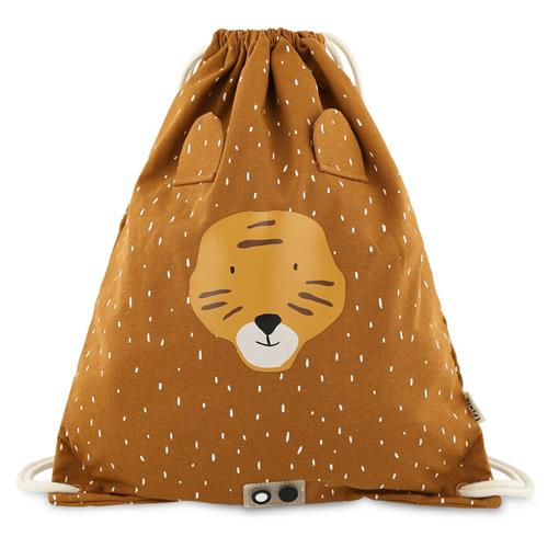 Trixie Zwemtas - Mr. Tiger - Gymtas voor kinderen - Waterafstotend - Turnzak met trekkoord - Voor jongens en meisjes - Oranje - Tijger