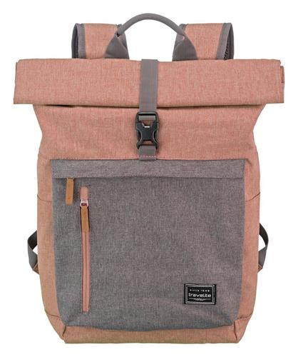 Travelite Basics Rollup Backpack Rose/Grey