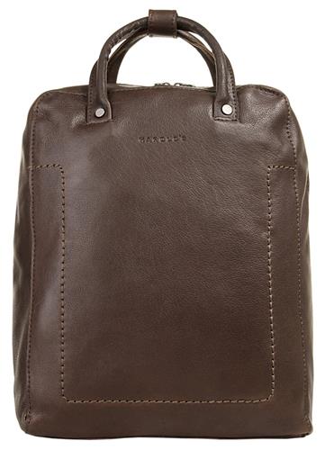 HAROLD'S Leren Vrije tijd rugzak Rugzak Caugio Backpack Brown Donkerbruin