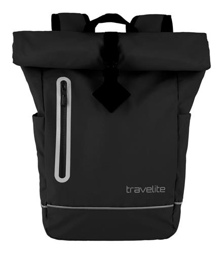 travelite Vrije tijd rugzak Rugzak Basics Roll-Up Backpack Plane 19L Black Zwart