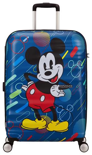 American Tourister Wavebreaker Disney Spinner 67 / 24 Disney Trolley Mickey Future Pop Blauw