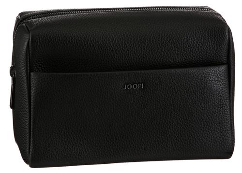 JOOP! Leren Toilettas Cardona Eris Washbag Black Zwart