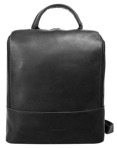 HAROLD'S Leren Vrije tijd rugzak Rugzak met laptopvak Campo U-City-Backpack Black Zwart