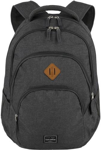 travelite Vrije tijd rugzak Rugzak met laptopvak Basic Melange Backpack 22L Anthracite Grijs