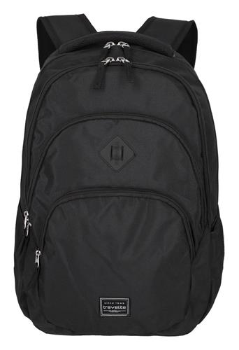 travelite Vrije tijd rugzak Rugzak met laptopvak Basic Melange Backpack 22L Black Zwart