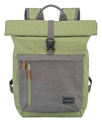 Travelite Basics Rollup Backpack Green/Grey