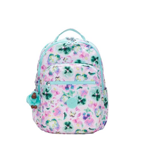 Kipling Seoul Lap 15" Rugzak Aqua Blossom