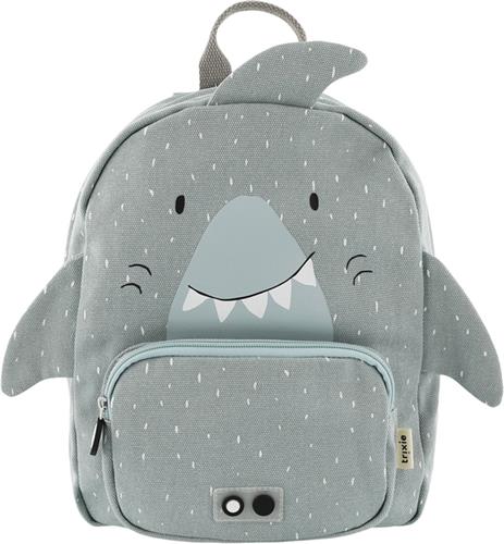 Trixie Rugzak - Mr. Shark - Schooltas Waterafstotend - Boekentas voor Kind - Voor Jongens en Meisjes - Geschikt als Gymtas - Grijs - Haai