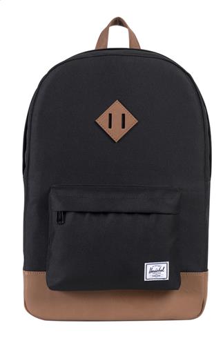 Heritage - Black/Tan Synthetic +H37Leather / Rugzak - schooltas - laptoptas / 15" Laptopvak - 21.5L opbergruimte / Beperkte Levenslange Garantie / Zwart